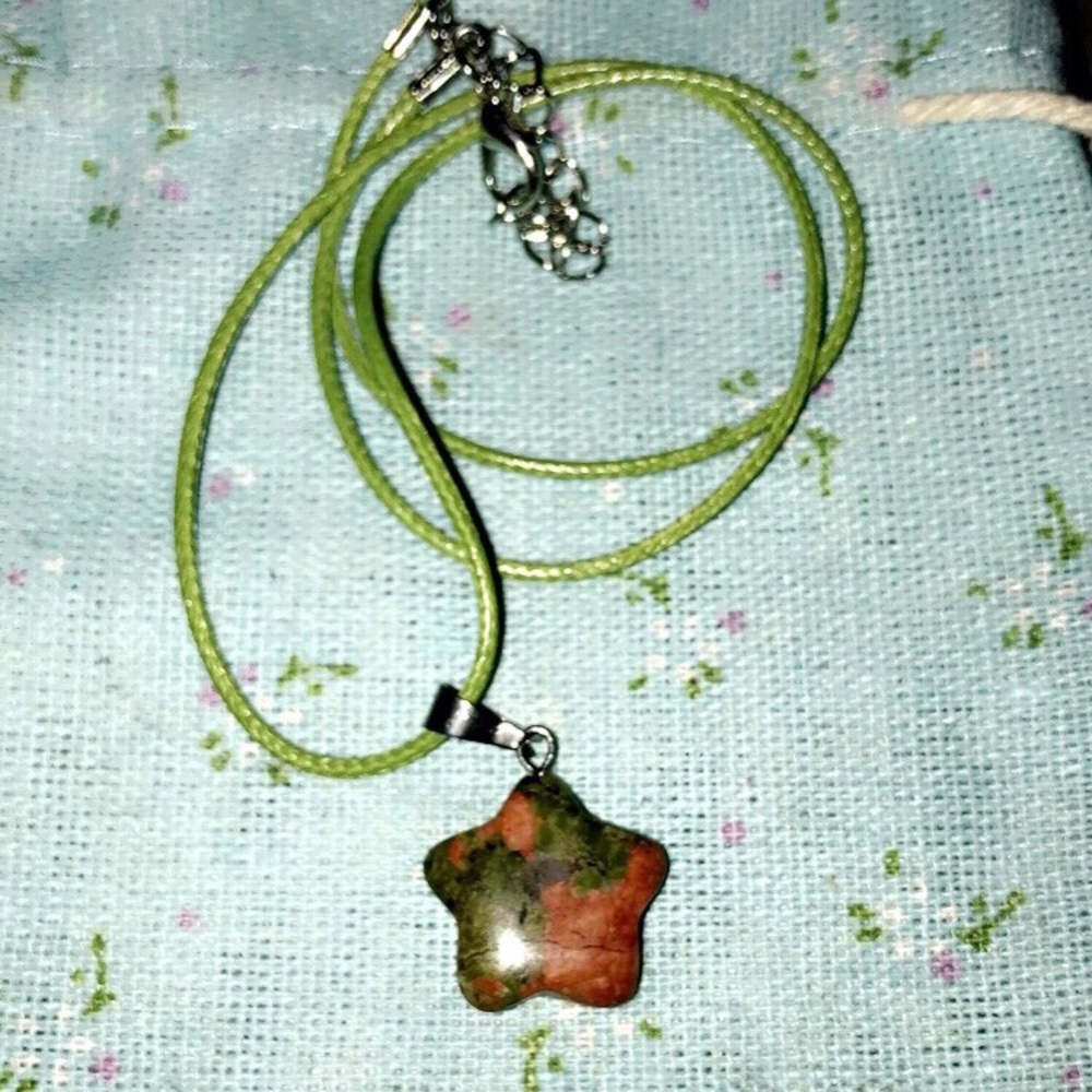 Unakite star pendant